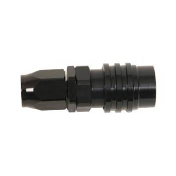 Jiffy-tite - Jiffy-tite 5000 Series Quick-Connect -12 AN Straight Socket Hose End - Valved - Fluorocarbon Seal - Stealth Black Finish