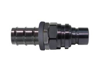 Jiffy-tite - Jiffy-tite 5000 Series Quick-Connect -10 AN Male Push Lock Plug Hose End - Valved - Fluorocarbon Seal - Stealth Black Finish