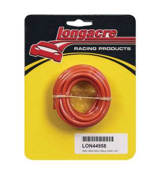Longacre Racing Products - Longacre 16 Gauge HD Electrical Wire - 15 Ft. - Orange