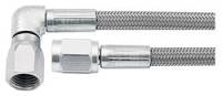 Allstar Performance 10-1/2" #3 Braided Stainless Steel Line w/ -3 Straight End / -3 90 End