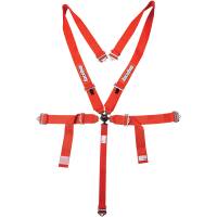 Safety Equipment - Seat Belts & Harnesses - RaceQuip - RaceQuip 5-Point Sportsman SFI 16.1 5-Point Camlock Harness Set - Red