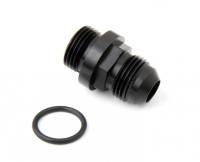 Holley - Holley Fuel Inlet Fitting-Short-8AN male fuel inlet fitting (black) with-8AN o-ring threads - Image 2