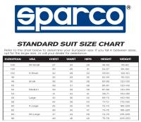 Sparco Suit Sizing Chart