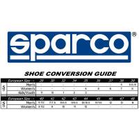 Sparco Shoe Sizing Chart