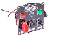 QuickCar Ignition Control Panel With Single Accessory Switch w/Flip Switch Ignition Cover - Warning Lights - Black