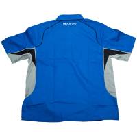 Sparco Pit Tech Crew Shirt - Blue (Back View)