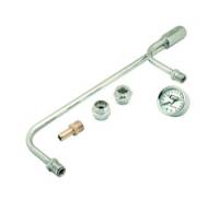Mr. Gasket - Mr. Gasket Chrome Plated Fuel Lines With Fuel Pressure Gauge 1559 Holley w/ 9 5/16" Centers - Image 2