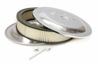 Air Cleaner Assemblies - Round Air Cleaner Assemblies - Moroso Performance Products - Moroso Air Cleaner Kit - 14" X 3" - Raised bottom - Chrome
