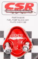 CSR Performance Products - CSR Performance BB Chevy Fuel Pump Block-Off Plate - Red - Image 1