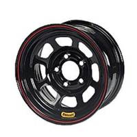 Bassett Racing Wheels - Bassett 14" Lightweight D-Hole Wheel - 14" x 7" - 5 x 100mm Bolt Circle - 3" Back Spacing - Black - Image 2