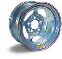 Bassett Racing Wheels - Bassett IMCA Inertia Wheel - 15" x 8" - 5 x 4.75" - Silver - 2" Back Spacing - 19 lbs. - Image 2