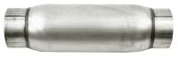 Dynomax Mufflers - Bullet - DynoMax Performance Exhaust - Dynomax Bullet Racing Muffler - 3-1/2" In, Out - 5" Diameter - 12" Chamber Length, 16-1/2" Overall Length