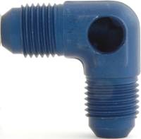 Gauge Adapter - 90° Male AN Flare to Male AN Flare Gauge Adapters - Aeroquip - Aeroquip -06 AN Male Aluminum 90° An-To -AN Pressure Gauge Adapter w/ 1/8" NPT Port