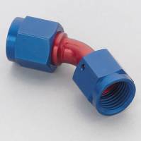 AN to AN Fittings and Adapters - 45° Female AN Couplers - Aeroquip - Aeroquip -10 AN Aluminum 45 Female AN Swivel Adapter