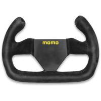 Competition Steering Wheels - Steel - Undersized Steel Steering Wheels - Momo - Momo MOD 12 Cut Steering Whel - Suede Cut