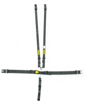 Schroth 5-Point Latchlink III Harness System - Pull Down - Sub-belt Adjuster - V-Type - 2" Shoulder - Black