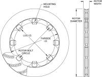 Wilwood Engineering - Wilwood HD 16 Curved Vane Spec-37 Rotor - RH - .810" Width - 11.75" Diameter - 8 x 7" Bolt Circle - Image 2