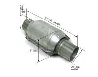 SLP Performance - SLP Performance High-Flow Catalytic Converter 2.5" Inlet/Outlet 400 Cell Per"-Each - Image 2