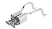 Chevrolet Corvette Exhaust - Chevrolet Corvette Exhaust Systems - Borla Performance Industries - Borla S-Type II: Rear Section - Includes 4 x 7 in. Round Mufflers / Mounting Hardware / Paddle Shift