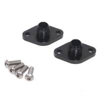 Meziere BB Chevy #12 Water Pump Port Adapters - Black (2 Pack)
