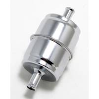 Trans-Dapt Fuel Filter - Chrome - Straight Inlet and Outlet