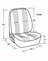 Procar by Scat - ProCar Pro90 Low Back Recliner Seat - Left Side - Vinyl - Gray - Image 2