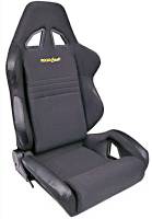 ProCar Rave Sport Recliner Seat - Left Side - Velour - Black
