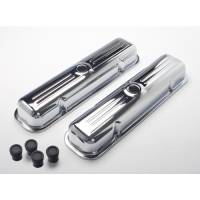 Trans-Dapt Chrome Plated Steel Valve Covers - Short Style