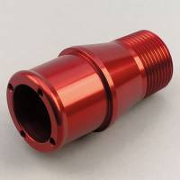 Radiator Accessories and Components - Radiator Hose Adapters - Meziere Enterprises - Meziere 1.50" Hose Water Pump Fitting Red