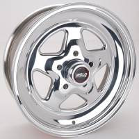 Weld Pro Star Polished Wheel - 15" x 5" - 5 x 4.5" Bolt Circle - 3.5" Back Spacing - 11.85 lbs