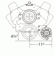 Alan Grove Components - Alan Grove Components Alternator Bracket - SB Chevy - Short Water Pump - LH - Low Mount - Image 2