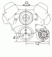Alan Grove Components - Alan Grove Components Alternator Bracket - BB Chevy - Short Water Pump - LH - Low Mount - Image 2