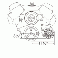 Alan Grove Components - Alan Grove Alternator Bracket - For Small GM Alternator - BB Chevy - Short WP - LH - Low Mount - Image 2