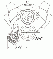 Alan Grove Components - Alan Grove Components Alternator Bracket - SB Chevy - Short Water Pump - Low Mount - RH - Image 2