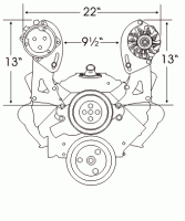 Alan Grove Components - Alan Grove Components Alternator Bracket - SB Chevy - High Mount - LH - Image 2