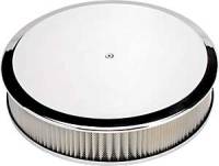 Round Air Cleaner Assemblies - 14" Air Cleaner Assemblies - Billet Specialties - Billet Specialties Round Air Cleaner Assembly - 14 in. Diameter - Polished - Plain Design - 3 in. Filter Height