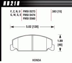 1989-2000 Honda D273 Pads (D273)