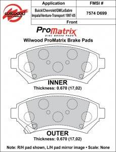 Disc Brake Pads - Brake Pad Sets - Street Performance - 1997-2008 GM Passenger Car D699/D753/D818/D850 Pads (D699)