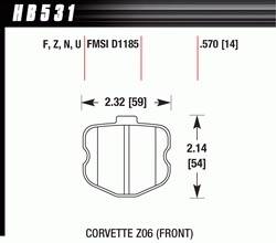 2006-11 Corvette D1185 Pads (D1185)
