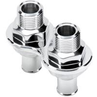 Air Conditioning & Heating - Firewall Bulkheads - Billet Specialties - Billet Specialties Firewall Heater Bulkhead - Push-On - Polished - 5/8 in. Hose Barb - Male -10 AN