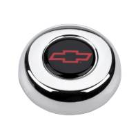 Steering Wheels & Components - Horn Buttons - Grant Products - Grant Cheverolet Red / Black / Chrome Horn Button