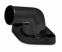 Thermostats, Housings and Fillers - Water Necks and Thermostat Housings - Weiand - Weiand Aluminum Chevy V8 Water Outlet - 15 - Painted Black