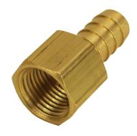 Hose Barb Fittings and Adapters - NPT to Hose Barb Adapters - Derale Performance - Derale Straight 1/2" NPT Female x 1/2" Barb Fitting