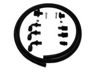 C&R Racing LS Steam Line Kit -4 AN Black Fittings / Hose - For EFI Or Carburated Applications - For Front Head Ports