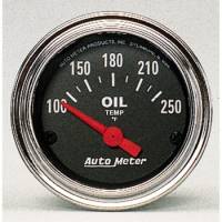 Auto Meter Traditional Chrome Electric Oil Temperature Gauge - 2-1/16"
