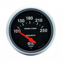 Auto Meter Sport-Comp Electric Oil Temperature Gauge - 2-5/8" - 100°-250°