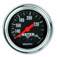 Auto Meter Traditional Chrome 2-1/16" Water Temperature Gauge -100-240