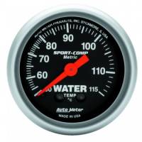 Auto Meter Sport-Comp Mechanical Metric Water Temperature Gauge - 2-1/16"