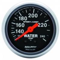 Analog Gauges - Water Temperature Gauges - Auto Meter - Auto Meter 2-1/16" Mini Sport-Comp Water Temperature Gauge - 120-240