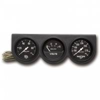 Gauge Kits - Analog Gauge Kits - Auto Meter - Auto Gage Black Oil / Volt / Water Black Console - 2-5/8 in.